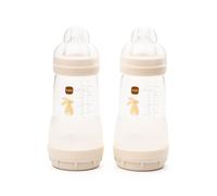 MAM Easy Start Anti-Colic Baby Bottle, 260ml, Pack of 2, Grey