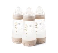 MAM Easy Start Anti-Colic Baby Bottles | 3 Pack (3 x 260) | Self-Sterilising Baby Milk Bottle | Medium Flow MAM Teats Size 2 | Newborn Essentials | S