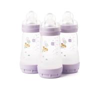 MAM Easy Start Anti-Colic Baby Bottles | 3 Pack (3 x 260) | Self-Sterilising Baby Milk Bottle | Medium Flow MAM Teats Size 2 | Newborn Essentials |