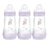 MAM Easy Start Anti-Colic Baby Bottles | 3 Pack (3 x 260) | Self-Sterlising Baby Milk Bottle | Medium Flow MAM Teats Size 2 | Newborn Essentials |