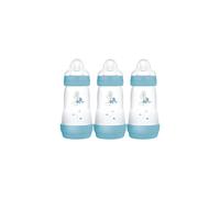 MAM Easy Start Anti-Colic Baby Bottles | 3 Pack (3 x 260) | Self-Sterlising Baby Milk Bottle | Medium Flow MAM Teats Size 2 | Newborn Essentials |