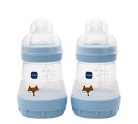 MAM Easy Start Anti-Colic Baby Bottle, Pack of 2, 160ml, Blue