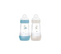 MAM Easy Start Anti-Colic Bottle 2+ Months Medium Flow (2 x 260 ml) Multicoloured - Bottle to Reduce Colic and Discomfort of the Baby - Baby Bottle Suitable for Breastfeeding