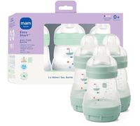 MAM Easy Start Anti-Colic Bottle 5 oz (3-Count), Baby Essentials, Slow Flow Bottles with Silicone Nipple, Baby Bottles for Baby Boy, Blue