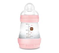 MAM Easy Start Anti-Colic Bottle A118, Patented Anti-Colic Bottle with Teat 1 Made of SkinsofTM Ultra-Soft Silicone, for Babies from 0 Months, 160 ml, Pink, Self-Sterilising in 3 Minutes