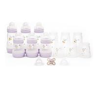 MAM Easy Start Anti-Colic Bottle Starter Set | 17 Pieces | Includes 6X Bottles and MAM Original Start 0-2 Month Soother | Baby Gift Set of Newborn