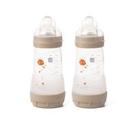 MAM Easy Start Anti Colic Bottle│with Slow Flow Teat│BPA Free│Grey│260ml│2Pk