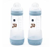 MAM Easy Start Anti-Colic Bottles, 2X 320ml, Self-Sterilising, Blue