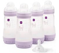 MAM Easy Start Anti-Colic Bottles, 4X 260ml, Self-Sterilising, Pink