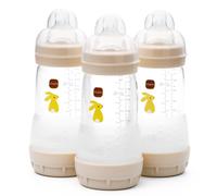 MAM Easy Start AntiColic 260ml 3Pk Bottles, SelfSterilising, Med Flow Teats
