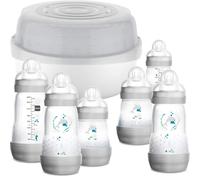 MAM Easy Start Bottle & Microwave Steriliser Set, Comes with 6x MAM Easy Start Self
