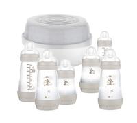 MAM Easy Start Bottle & Microwave Steriliser Set Newborn Anti-Colic BPA-Free NEW