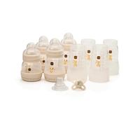 Easy Start Self Sterilising Anti Colic Starter Set, Newborn Bottle Set and Soother, Newborn Essentials, White (Designs May Vary)