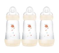 MAM Easy Start Self Sterilising Anti-Colic Bottles│Medium Flow Teats│260ml│3Pk