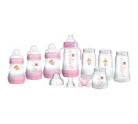 MAM Easy Start Self Sterilising Anti Colic Starter Set, Newborn Bottle Set and Soother, Newborn Essentials, Pink (Designs May Vary)