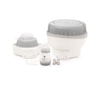 MAM Electric Steriliser & Express Bottle Warmer | 6 Functions | Comes with 1x 160ml Easy Start Anti-Colic Bottle and 1x Soother 0-2 Months (Various Designs) | Baby Accessories