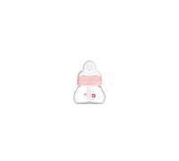 MAM Feel Good A157 Glass Water Bottle with Patented SkinSoftTM Silicone Teat 0 0 Months 90 ml Pink