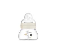 MAM Feel Good A158 Glass Water Bottle with Patented SkinSoftTM Silicone Ultra Soft Silicone 0 Months 90 ml