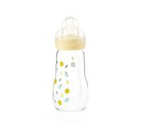 MAM Feel Good Glass Bottle | 1 Pack (1 x 260ml) | MAM Glass Bottle with Medium F