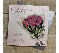 MAM - FLOWERS MOTHER'S DAY CARD, HAND FINISHED (M26-14)