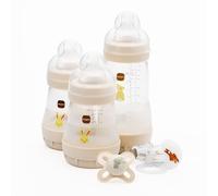 MAM Welcome to The World Set Includes Bottles, Soother and Clip, Grey MAM Welcome to The World Set Includes Bottles, Soother and Clip, Grey