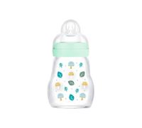 MAM Glass Baby Bottle - 170ml - Blue - Teat Flow 1