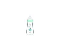 MAM Glass Bottle 260ml Silk Teat 2 Months + - Blue