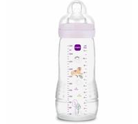 MAM Glass bottle, Baby 2+ months, Very fast X-flow teat, 330 ml, Lilac