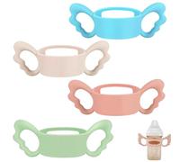 Mam Handles for Bottles, 4-Pack Baby Bottle Handle Set, Encourages Independent Drinking for Babies, Easy-Grip Design for Tommee Tippee Bottle Handles Compatibility, Colourful Mam Bottle Handles