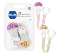 MAM I Love Mommy Double Pacifier Clip, Pink by MAM