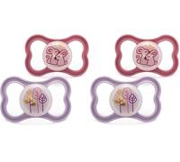 MAM Latex Air Night Soothers | 18-36 Months | Glow in The Dark Dummies | Comes in Dummy Steriliser Case | Baby Accessories | Pink (Various Designs) (Pack of 2)