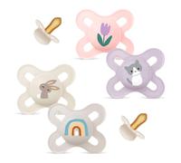 MAM Latex Dummies 0-2 Months, Pack of 4, incl. 2 Boxes, Dummy Start Especially for Early and Newborns Extra Small