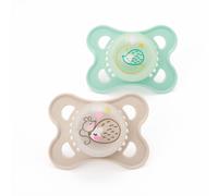 MAM Latex Original Night Soothers | 0-6 Months | Glow in The Dark Dummies | Comes in