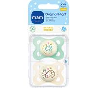 MAM Latex Original Night Soothers 06 Months Glow in The Dark Dummies