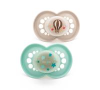 MAM Latex Original Night Soothers | 18-36 Months | Glow in The Dark Dummies | Co
