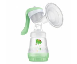 MAM Manual Breast Pump and Nursing Kit Includes 1 x Manual Breast Pump, Silicone Nipple, 1 x MAM Easy Start Anti-Colic Bottle 160 ml, 1 x Storage Pot and 4 x Nursing Pads - Green