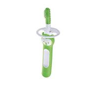 MAM Massaging Brush for Baby's Oral Care, Baby Training Toothbrush with Safety Shield, Perfect for Baby's First Toothbrush, Dental Care, Yellow