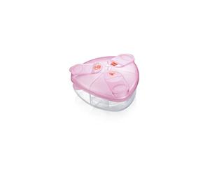 MAM Milk Box Milk Powder Container, Milk Powder Holder with 40g Compartments, Artificial Milk and Supplements Accessory, Pink