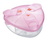 MAM Milk Formula Dispenser - 3-Compartment Powder Box, 40g/Serving, 120g Total, BPS/BPA-Free, Pink (FB0005G)