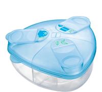 MAM Formula Dispenser | Stores 40g Per Serving and Holds 3 Servings | Spill-Free Snap Cover for Easy Opening | Baby Accessories | Blue (Various Designs)