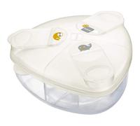 MAM Milk Powder Box, Formula Milk Powder Dispenser Stores 40 g Per Serving, Milk Powder Storage Holds Three Servings, Baby Milk Powder Box, White, (De