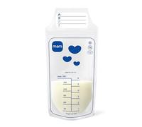MAM Milk Storage Bags | Pack of 100 | Leak-Proof and Pre-Sterilised Breast Milk Storage Solution | Space Saving Design | Easy to Pour and Store | Baby Essentials for Newborn