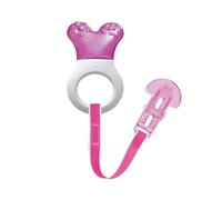 MAM Mini Cooler & Clip | Teething Toy with Water-Filled Cooling Element | Suitable from 2+ Months | Relief for Painful and Sensitive Gums |