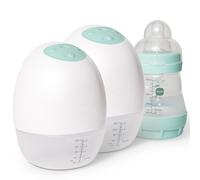 MAM Move Double Wearable Breast Pump, Hands Free Double Breast Pump, with 3 Modes and Silent Breast Milk Pump, Portable Double Breast Pump with Soft Silicone Funnels, Newborn Essentials