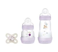 MAM Newborn Starter Set G124 - 2 Bottles 130ml & 260ml, Anti-colic, Pacifier MAM Start 0-2 Meses, Rosa