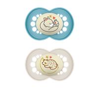 MAM Night Fox & Hedgehog Design 6m+ Pacifier - 2 pcs