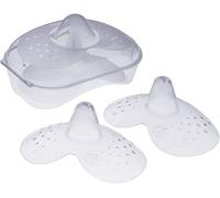 MAM Nipple Shields Size 1 - 2 Pack, SkinSoft Silicone, Sterilisable Travel Case