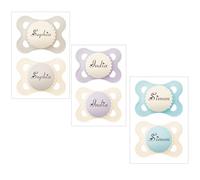 MAM Original *2-Pack* Personalised Dummy Pacifier Soother, 0-6 Months, Heart Font