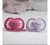 MAM Original *2-Pack* Personalised Dummy Pacifier Soother, 2 Sizes, Heart F0NT