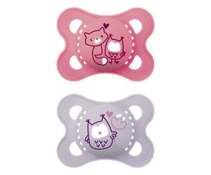 MAM Original Cat & Owl Design 2-6m Pacifier - 2 pcs